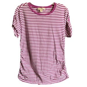 Michael Kors EUC. Purple and white striped top.  Size large